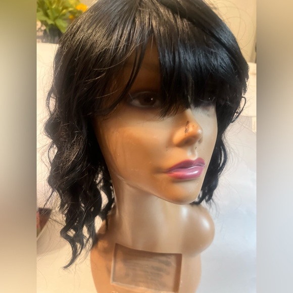 Fashion Wig Black Spiral Curl with Bangs - Picture 5 of 7